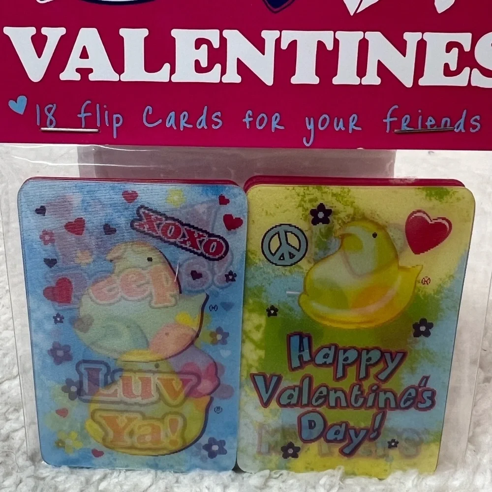 iScream Valentines Day Lenticular Flip Cards to Share Peeps, Dum Dums, Smarties